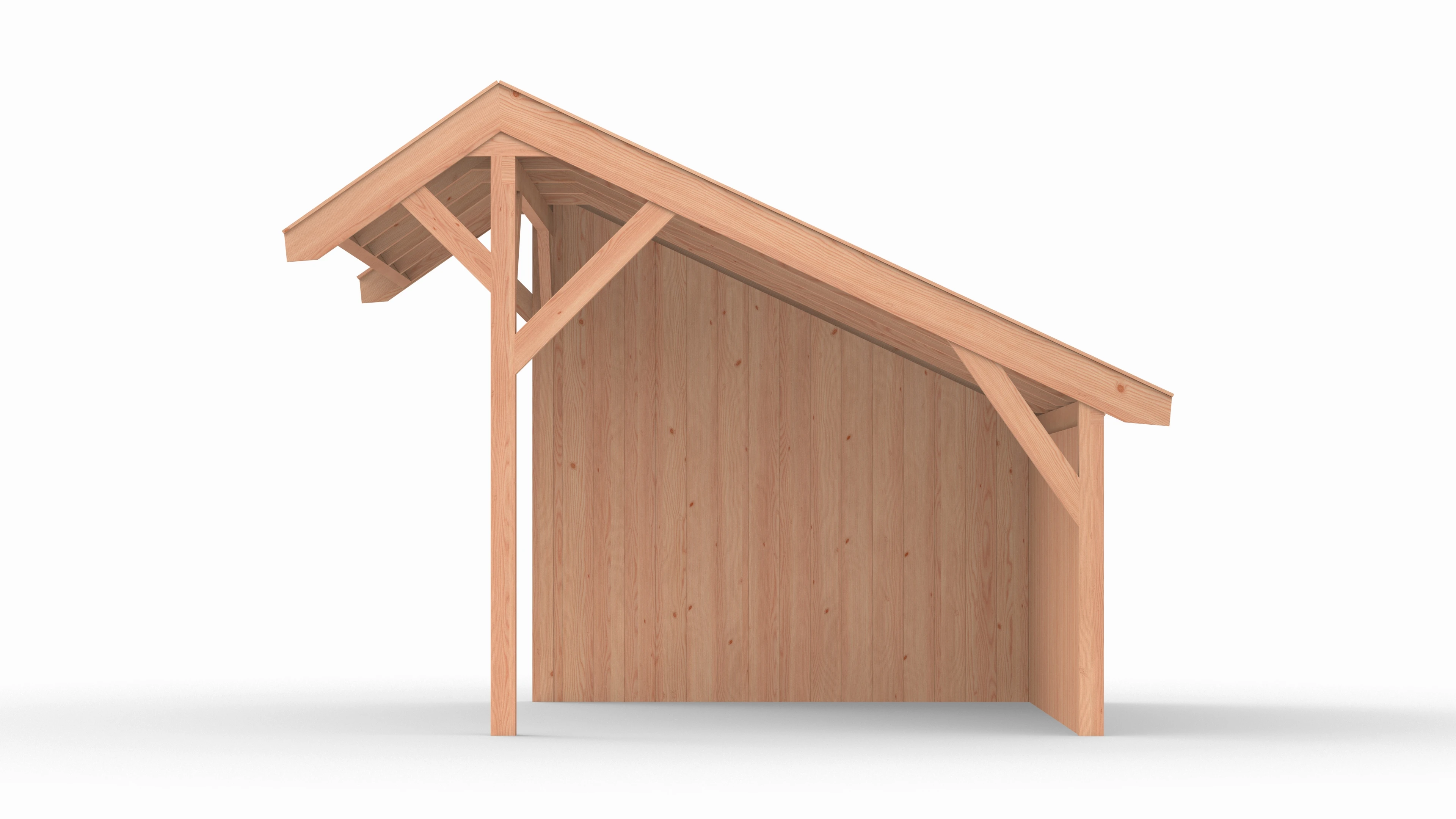 Douglas kapschuur, 400 x 300, met achterwand en zijwand, Westwood Comfort - Afbeelding 5